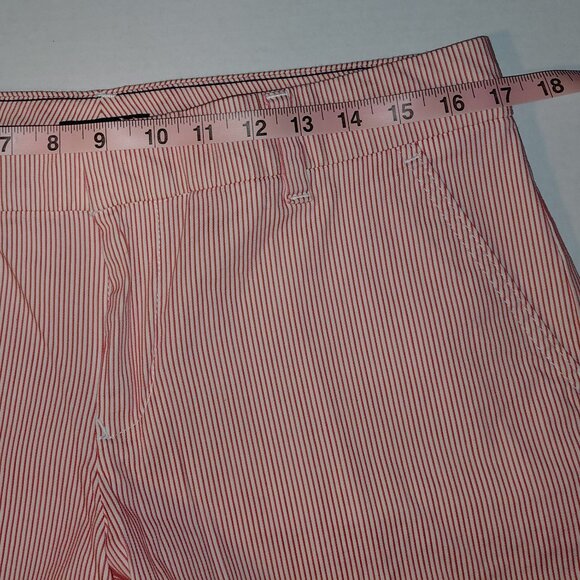 NWOT Tommy Hilfiger Shorts Chino Striped Salmon Women's Size 10 - Picture 5 of 9